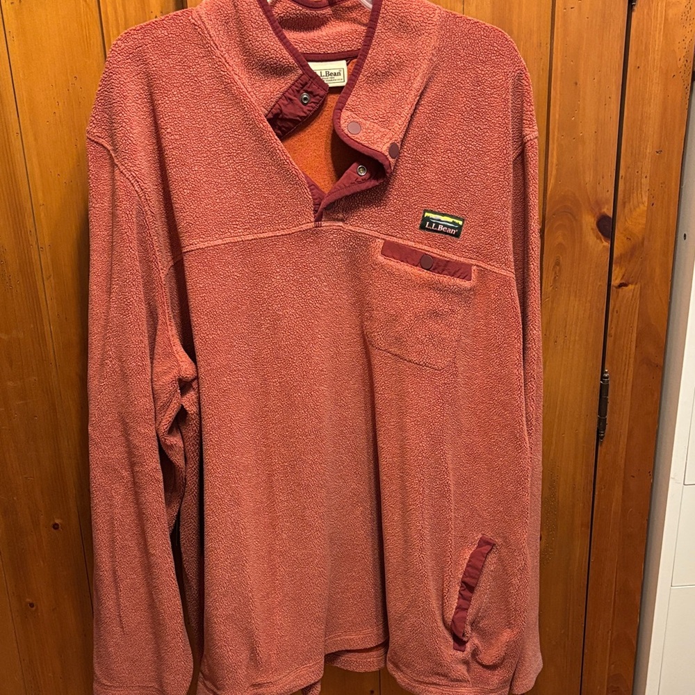 L.L. Bean Men's Rust Fleece Jacket